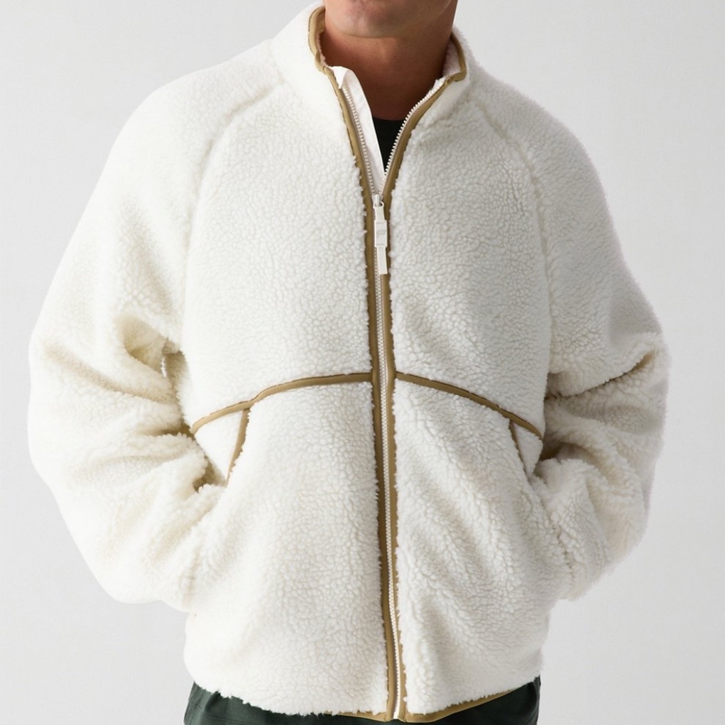 The Summit High Pile Fleece Jacket In Bone, Nwt